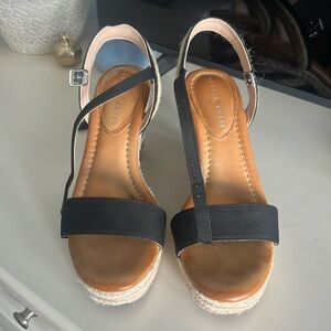 Kelly and Katie wedges, black, size 7. Lightly worn